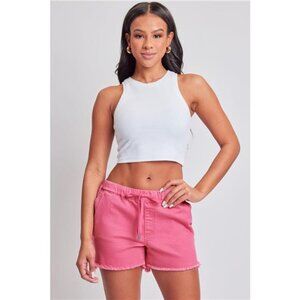 YMI Jeanswear Full Size Drawstring Raw Hem Shorts